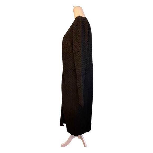 Dolan Left Coast Collection Crinkle Cover-Up Cardigan Black Knit Tie Front M - Picture 3 of 9